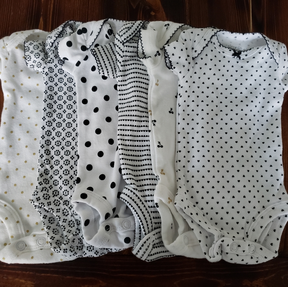 Preemie Girls Onesies (6 pack)
